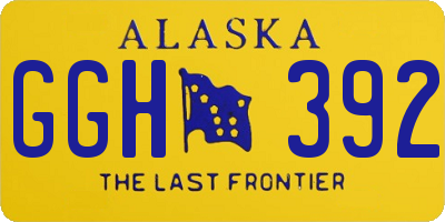 AK license plate GGH392
