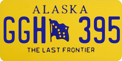 AK license plate GGH395