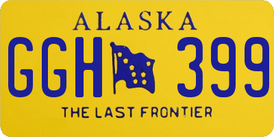 AK license plate GGH399