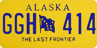 AK license plate GGH414