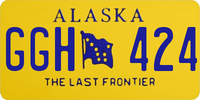 AK license plate GGH424