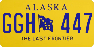 AK license plate GGH447