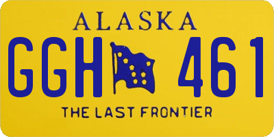 AK license plate GGH461