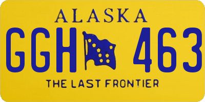AK license plate GGH463