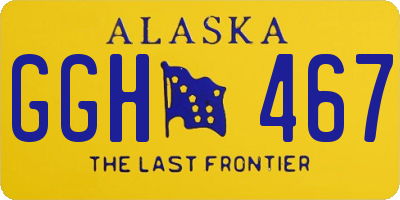 AK license plate GGH467