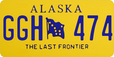 AK license plate GGH474