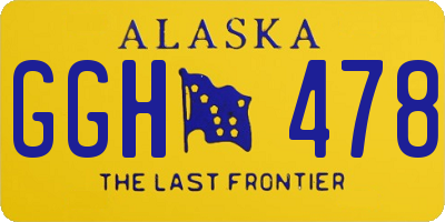 AK license plate GGH478
