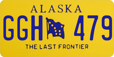 AK license plate GGH479