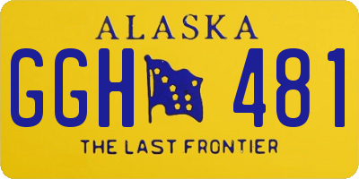 AK license plate GGH481