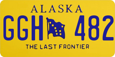 AK license plate GGH482