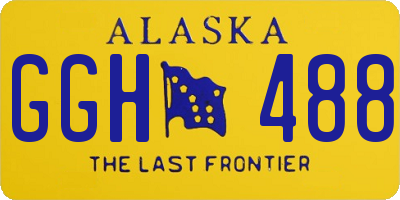 AK license plate GGH488