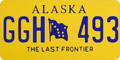 AK license plate GGH493