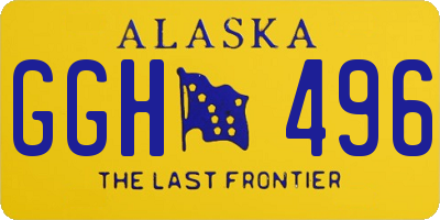 AK license plate GGH496