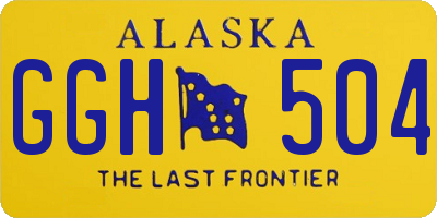 AK license plate GGH504