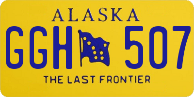 AK license plate GGH507