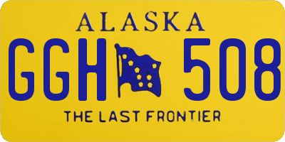 AK license plate GGH508
