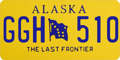 AK license plate GGH510