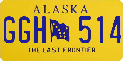 AK license plate GGH514