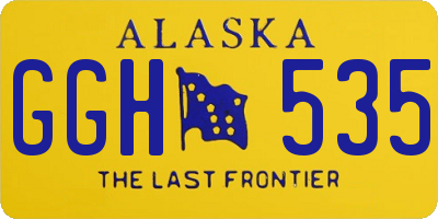AK license plate GGH535