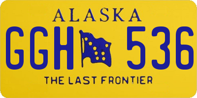 AK license plate GGH536