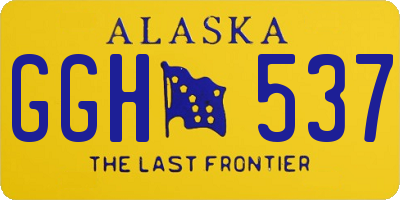 AK license plate GGH537