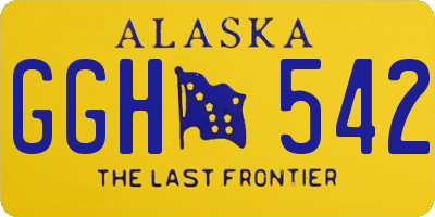 AK license plate GGH542