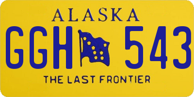 AK license plate GGH543