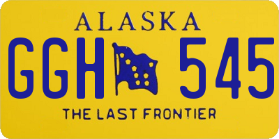 AK license plate GGH545