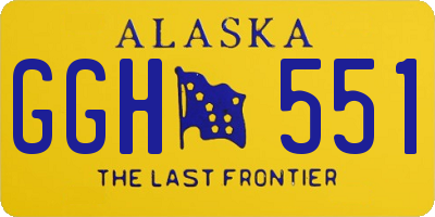 AK license plate GGH551