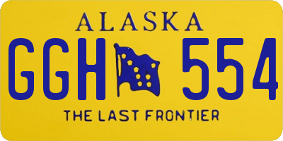 AK license plate GGH554