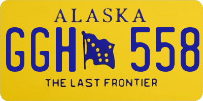 AK license plate GGH558