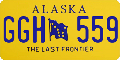 AK license plate GGH559