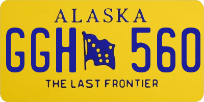 AK license plate GGH560