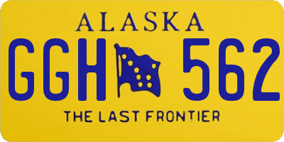 AK license plate GGH562