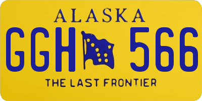 AK license plate GGH566