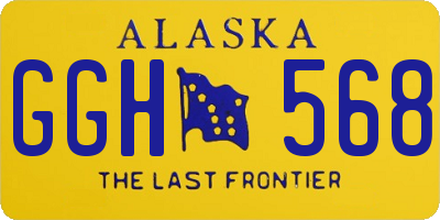AK license plate GGH568
