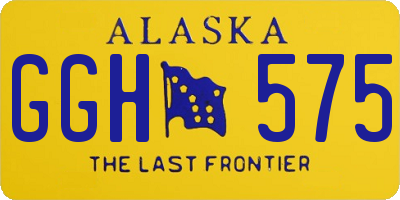 AK license plate GGH575