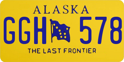 AK license plate GGH578