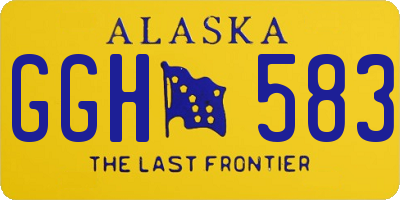 AK license plate GGH583