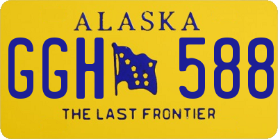 AK license plate GGH588