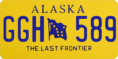 AK license plate GGH589