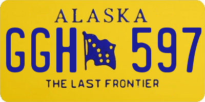 AK license plate GGH597