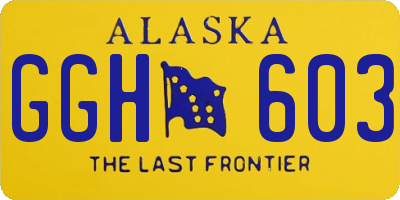 AK license plate GGH603
