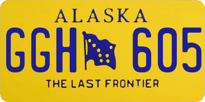 AK license plate GGH605