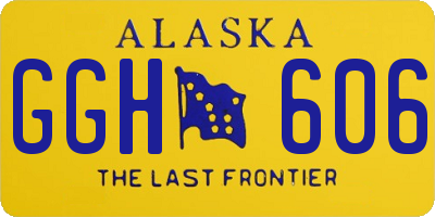 AK license plate GGH606