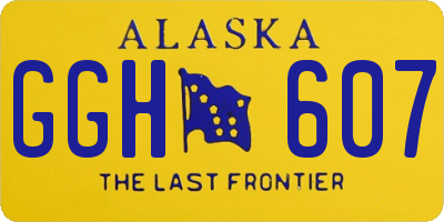 AK license plate GGH607