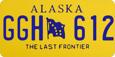 AK license plate GGH612