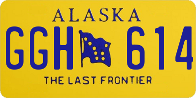AK license plate GGH614