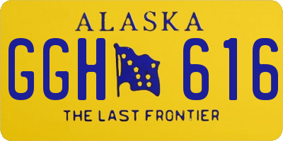 AK license plate GGH616