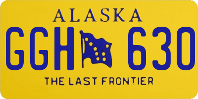 AK license plate GGH630
